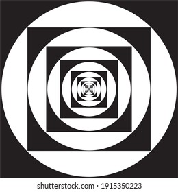 square and circle graphic style