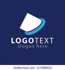 Square in circle logo icon vector template