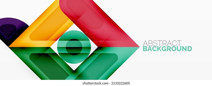 Square and circle minimal abstract background. Vector illustration for wallpaper banner background