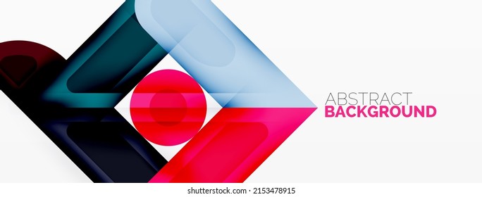 Square and circle minimal abstract background. Vector illustration for wallpaper banner background