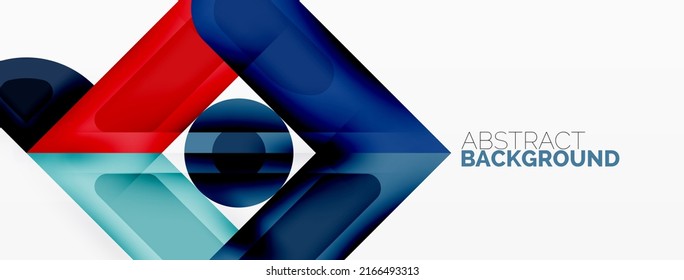 Square and circle minimal abstract background. Vector illustration for wallpaper banner background