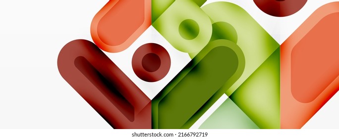 Square and circle minimal abstract background. Vector illustration for wallpaper banner background