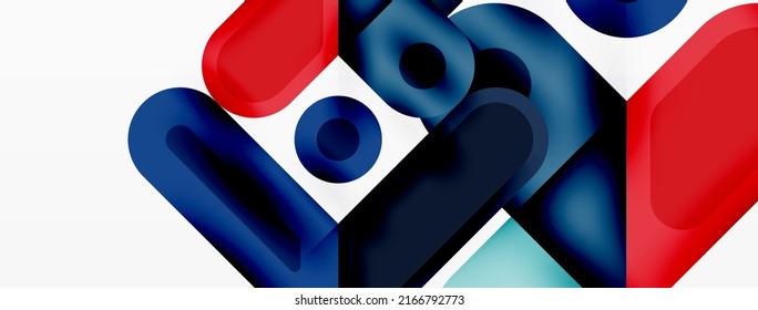Square and circle minimal abstract background. Vector illustration for wallpaper banner background