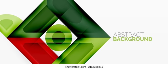 Fondo abstracto mínimo de cuadrado y círculo. Ilustración vectorial para fondo de banners de fondo de fondo de papel de pared