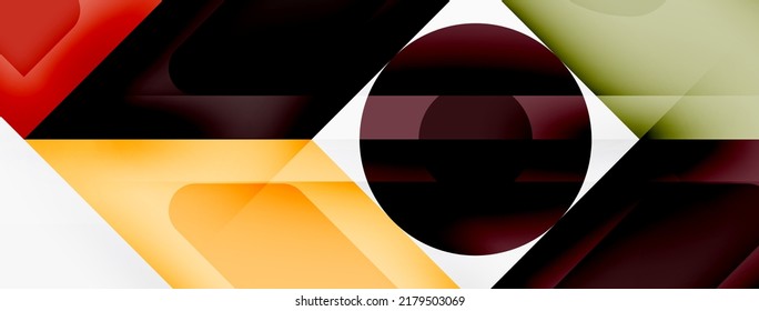 Square and circle minimal abstract background. Vector illustration for wallpaper banner background