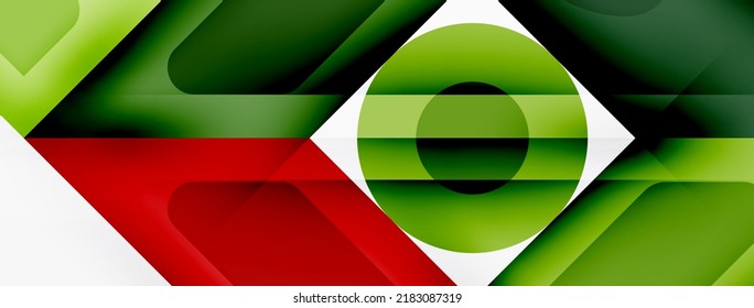 Square and circle minimal abstract background. Vector illustration for wallpaper banner background