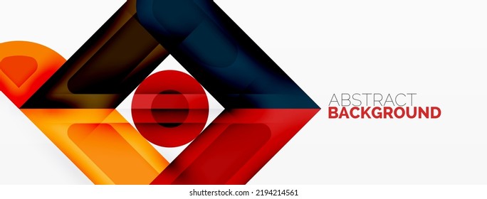Square and circle minimal abstract background. Vector illustration for wallpaper banner background