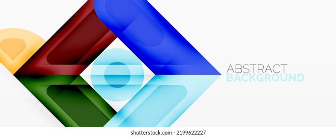 Square and circle minimal abstract background. Vector illustration for wallpaper banner background