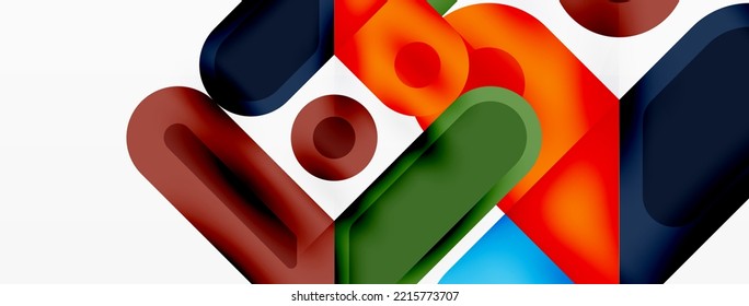 Square and circle minimal abstract background. Vector illustration for wallpaper banner background