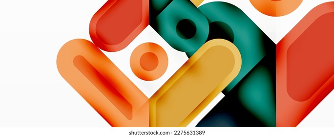 Square and circle minimal abstract background. Vector illustration for wallpaper banner background