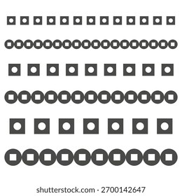 Padrão de círculo quadrado. Linha de forma geométrica. Textura óptica abstrata. Fundo simples do vetor.