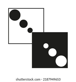 Square with circles perspective. Vector illustration. stock image.