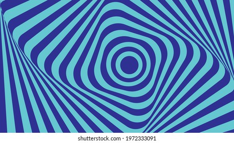 Square to circular gradient combination, abstract vector blue pattern background.