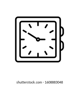Square Clock Instrument Design Time Tool Stock Vector (Royalty Free ...