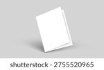 Square Close And Open Bifold Leaflet With Shadow. EPS10 Vector