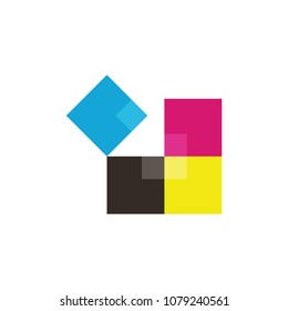 Square With Cmyk Color Logo Design Vector