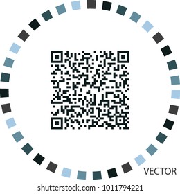 Square code, vector icon