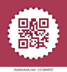 Square code, vector icon