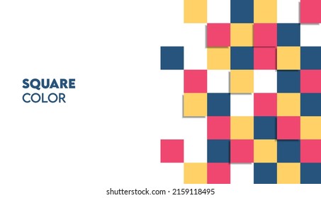 Square color background and covers modern