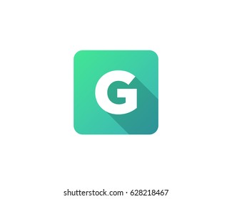 Square Color Gradient Letter G Icon Logo Design Element