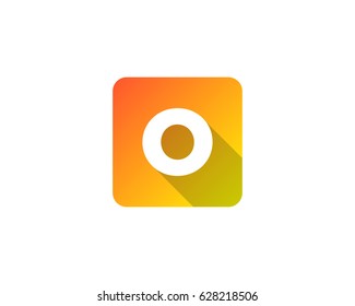 Square Color Gradient O Letter Icon Logo Design Element