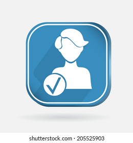 square colored icon, add friend icon