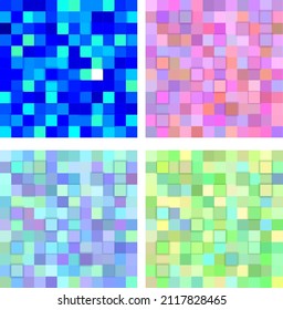 Square Colored Pattern Design Set