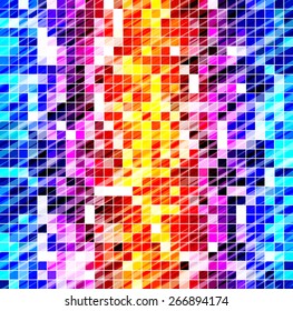 Square colorful mosaic background vector