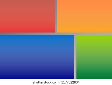 square Colorful on grey Background, Abstract Graphic Design patterns Vector