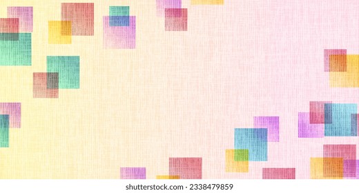 Square Colorful Pastel Japanese Pattern Background