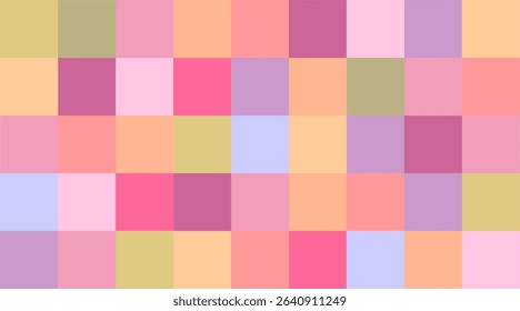 Square colorful pattern on pastel color