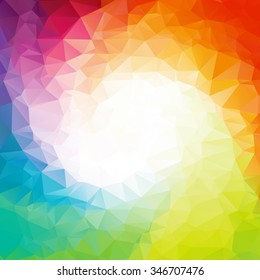 Fondo de polígono cuadrado colorido arco iris o marco vectorial. Colores arcoiris.