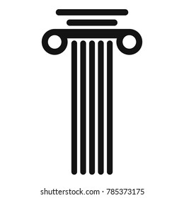 Square column icon. Simple illustration of square column vector icon for web.