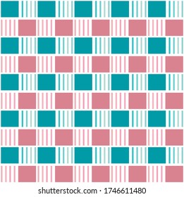 square combination of blue and pink is a very good pattern to be used by those who like beautiful patterns but with a simple impression