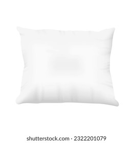 Square comfortable and soft pillow on white background.