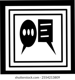 square and comment icon speech bubble Symbol design. Speech bubble collection. Cloud speech bubble collection. Black speech bubble. Vector illustration