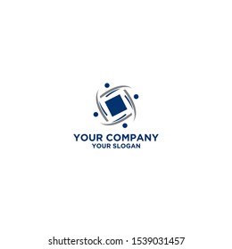 Square Community Logo Design Vector