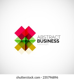 Square concept, company logo design element. Colorful modern symbol