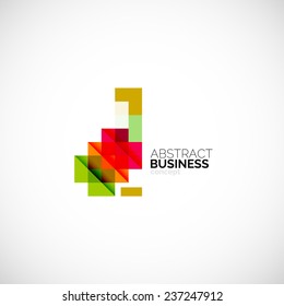 Concepto cuadrado, elemento de diseño del logotipo de la empresa. Símbolo colorido y moderno