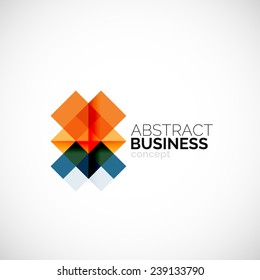 Square concept, company logo design element. Colorful modern symbol