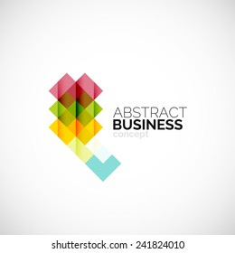 Square concept, company logo design element. Colorful modern symbol
