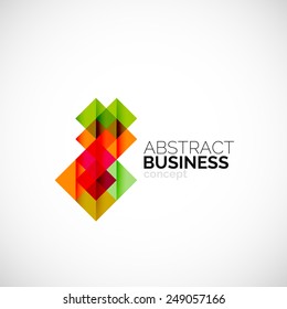 Square concept, company logo design element. Colorful modern symbol