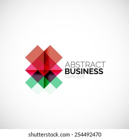 Square concept, company logo design element. Colorful modern symbol