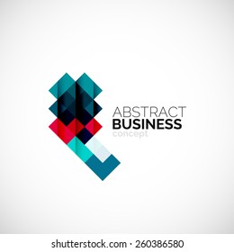 Square concept, company logo design element. Colorful modern symbol