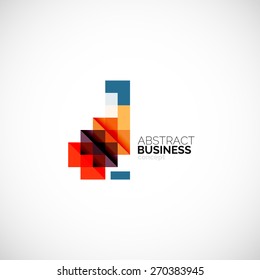 Concepto cuadrado, elemento de diseño del logotipo de la empresa. Símbolo colorido y moderno