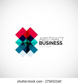 Concepto cuadrado, elemento de diseño del logotipo de la empresa. Símbolo colorido y moderno