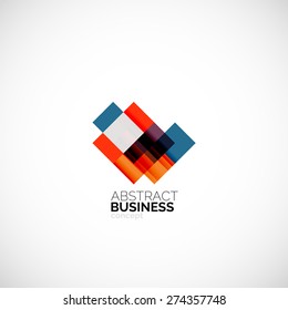 Square concept, company logo design element. Colorful modern symbol