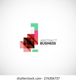 Quadratisches Konzept, Logo-Design-Element des Unternehmens. Farbiges, modernes Symbol