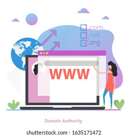 Square concept of domain authority in flat