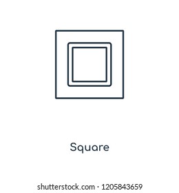 Square concept line icon. Linear Square concept outline symbol design. This simple element illustration can be used for web and mobile UI/UX.